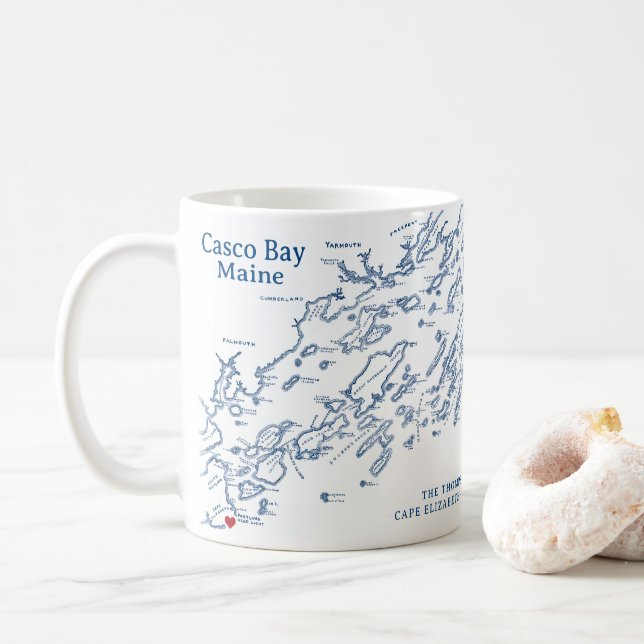 Cape Elizabeth Maine Gift Kaffeetasse (Mit Donut)