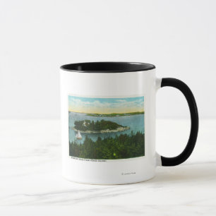 Cape Elizabeth View von zwei Leuchttürmen Tasse
