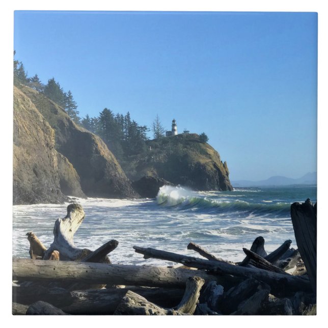 Cape Enttäuschung Lighthouse, Washington Fliese (Vorderseite)