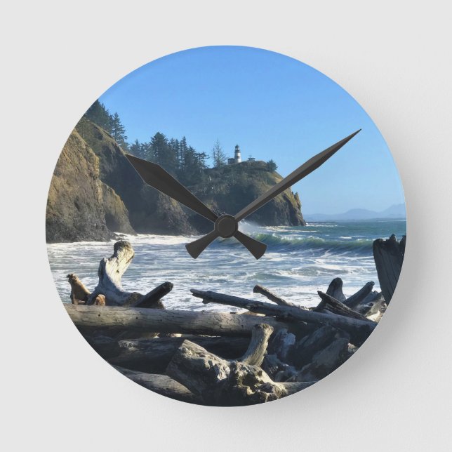 Cape Enttäuschung Lighthouse, Washington Runde Wanduhr (Vorderseite)