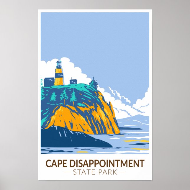 Cape Enttäuschung Staat Park Washington Vintag Poster (Vorne)