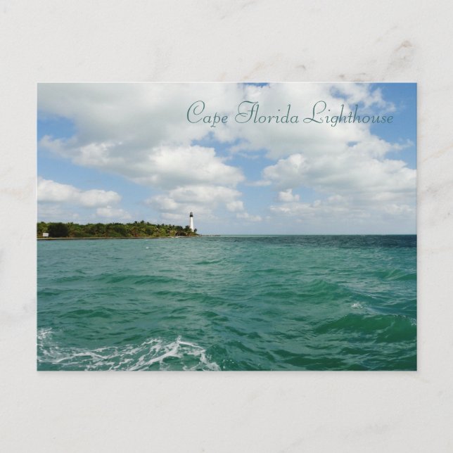 Cape Florida Lighthouse Postkarte (Vorderseite)