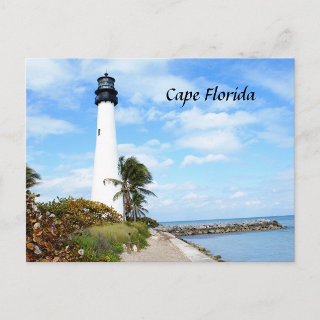 Cape Florida Lighthouse Postkarte (Vorderseite)