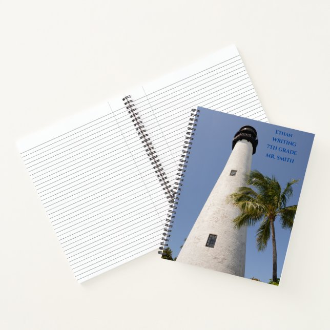 Cape Florida Schule Weißer Leuchtturm Notizbuch (Innenseite)