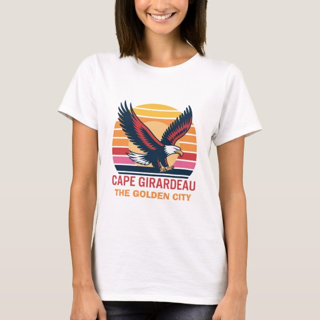 Cape Girardeau". Das Bild ist ein Logo für Cape Gi T-Shirt (Vorderseite)
