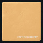 Cape Gooseberry, gelbe Farbe Steinuntersetzer<br><div class="desc">Cape Gooseberry,  auch bekannt als Physalis,  ist eine Pflanze der Nachthemden,  deren Beeren in einem Schutzpapierkalyx wachsen. Die warme,  gelbe Farbe der Beere verleiht hier einem der charakteristischen Farbtöne der Nomencolor ihren Namen.</div>