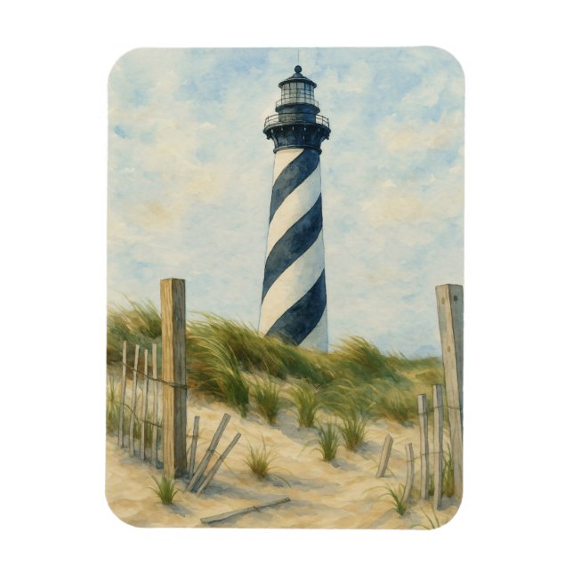 Cape Hatteras Leuchtturm Aquarell Magnet (Vertikal)