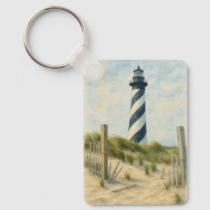 Cape Hatteras Leuchtturm Aquarell Schlüsselanhänger