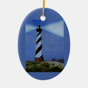 CApe Hatteras Leuchtturm Keramikornament