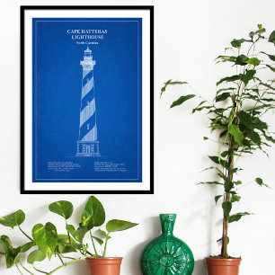 Cape Hatteras Leuchtturm - North Carolina – AD Poster