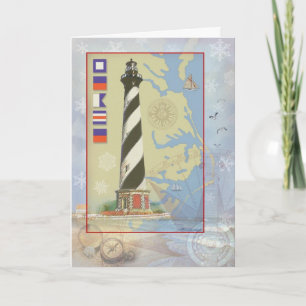 Cape Hatteras Light Christmas Card Feiertagskarte