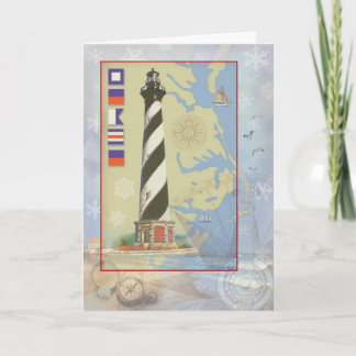 Cape Hatteras Light Christmas Card Feiertagskarte