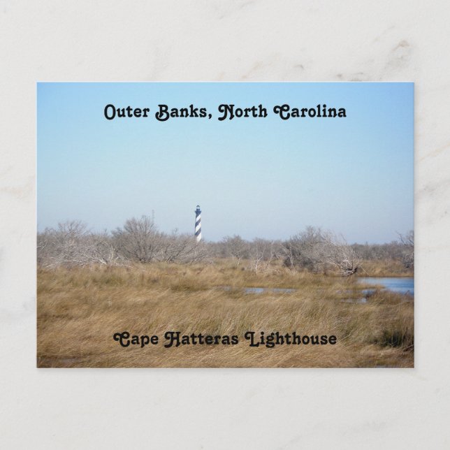 Cape Hatteras Lighthouse #1 OBX Postkarte (Vorderseite)