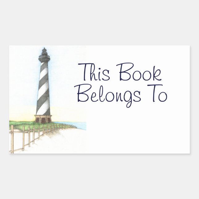 Cape Hatteras Lighthouse Book Label Stickers (Vorderseite)