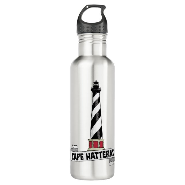 Cape Hatteras Lighthouse Edelstahlflasche (Vorderseite)