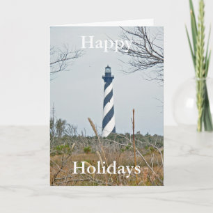 Cape Hatteras Lighthouse Happy Holidays Feiertagskarte