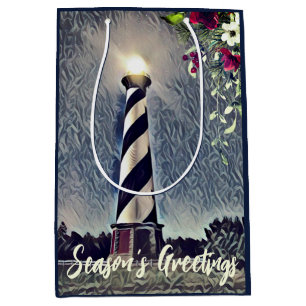 Cape Hatteras Lighthouse OBX Jahreszeit Grüße Mittlere Geschenktüte