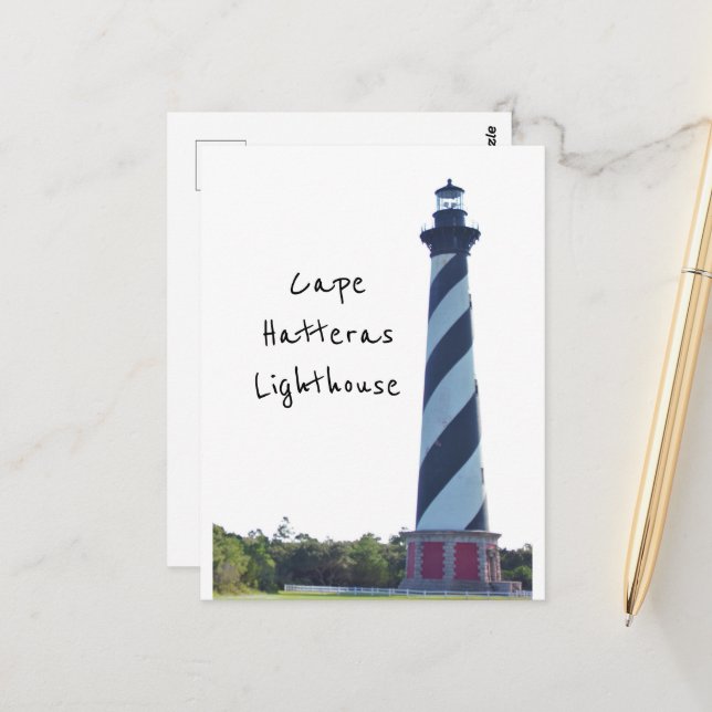 Cape Hatteras Lighthouse Postkarte (Vorderseite/Rückseite Beispiel)