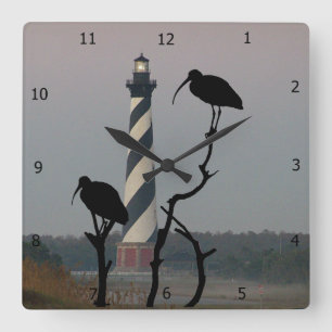 CAPE HATTERAS LIGHTHOUSE QUADRATISCHE WANDUHR