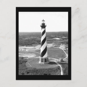 Cape Hatteras Lighthouse Schwarzweiß-Foto Postkarte