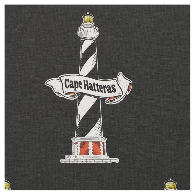 Cape Hatteras Lighthouse Schwarzweiß Stoff (Nahaufnahme)