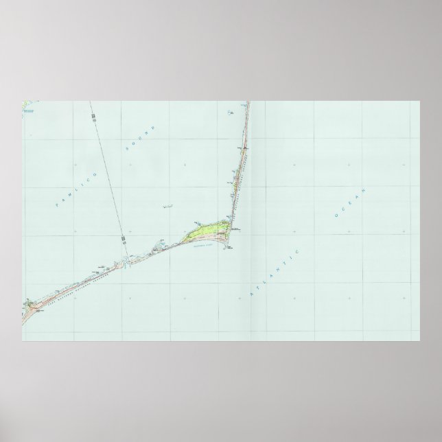 Cape Hatteras National Seashore Map (1985) Poster (Vorne)