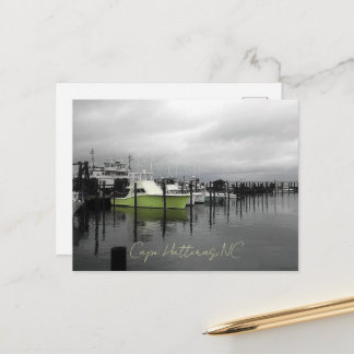 Cape Hatteras, NC Boote Postkarte