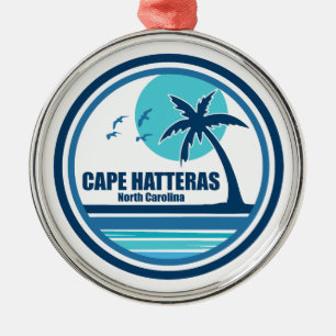 Cape Hatteras North Carolina Palm Tree Birds Ornament Aus Metall