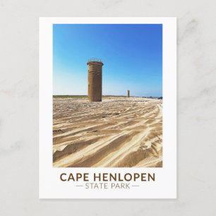 Cape Henlopen Staat Park Delaware Wasserfarbe Postkarte