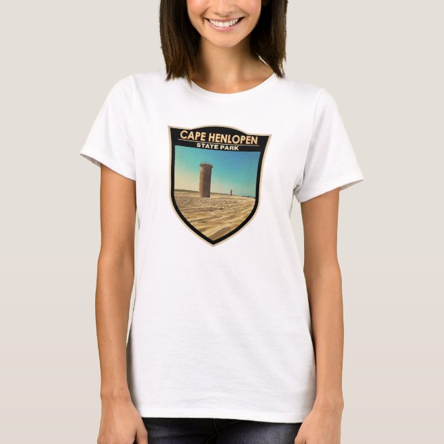 Cape Henlopen Staat Park Delaware Wasserfarbe T-Shirt (Vorderseite)