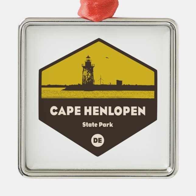 Cape Henlopen Staat Park Ornament Aus Metall (Vorne)