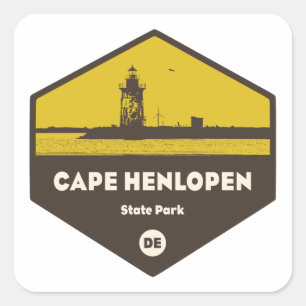 Cape Henlopen Staat Park Quadratischer Aufkleber