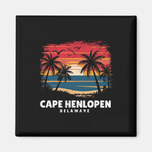 Cape Henlopen State Park Delaware Surfboarder Retr Magnet