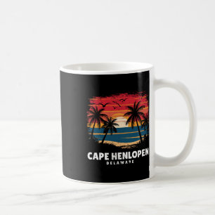 Cape Henlopen State Park Delaware Surfer Retro Kaffeetasse
