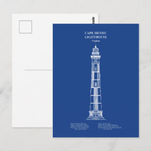 Cape Henry Leuchtturm - Virginia – AD Postkarte
