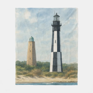 Cape Henry Leuchttürme Fleecedecke