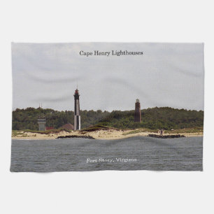 Cape Henry Leuchttürme Küchenhandtuch Geschirrtuch