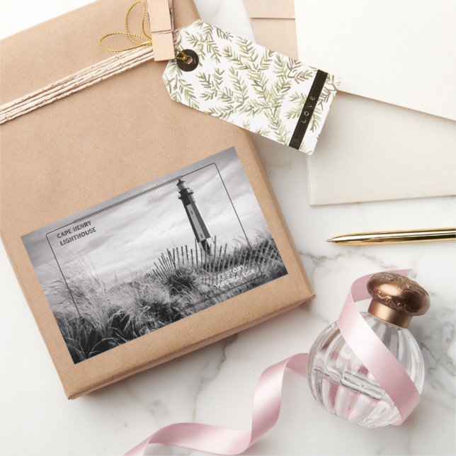 Cape Henry Lighthouse Rechteckiger Aufkleber (Schenken)