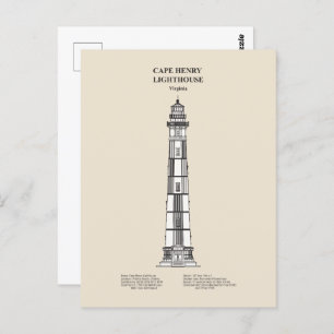 Cape Henry Lighthouse - Virginia - SBD Postkarte