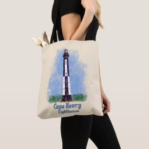 Cape Henry Lighthouse Watercolor - Virginia