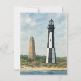 Cape Henry Lighthouses Postkarte