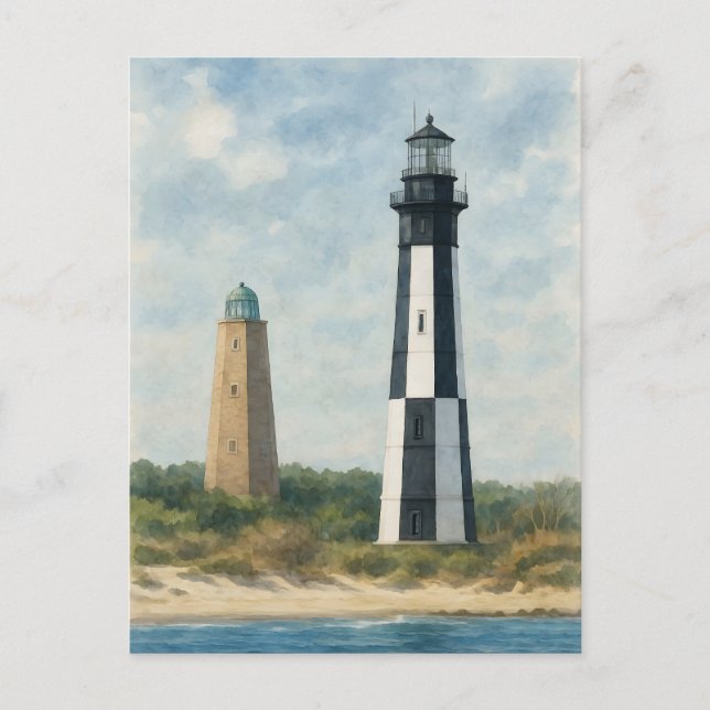Cape Henry Lighthouses Postkarte (Vorderseite)