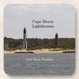 Cape Henry Lighthouses Set von 6 Untersetzer aus K