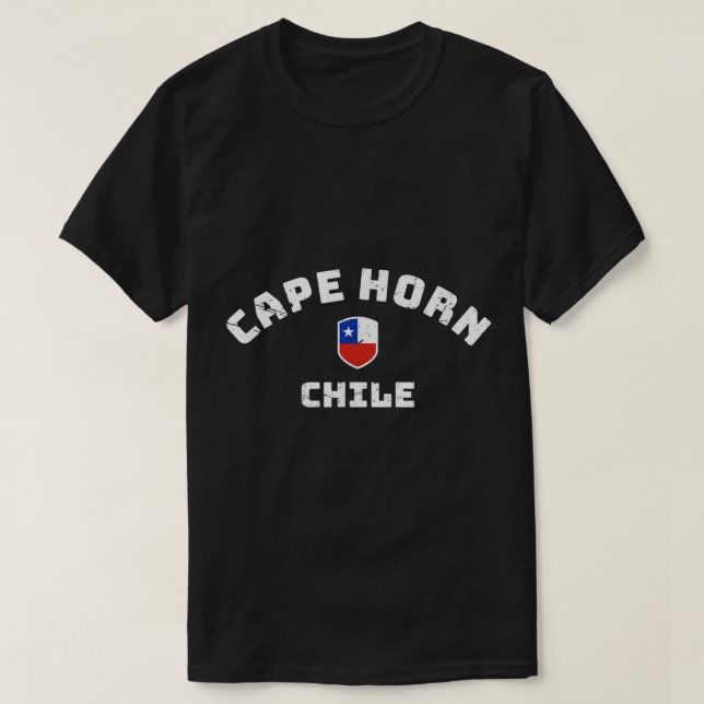 Cape-Horn-Chile, chilenische Flag-T - Shirt (Design vorne)