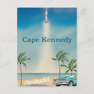 Cape Kennedy, Florida USA Vintage Reise Print Postkarte