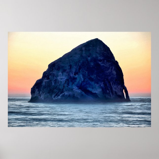 Cape Kiwanda Haystack Rock bei Sunset in Oregon Poster (Vorne)