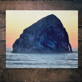 Cape Kiwanda Haystack Rock bei Sunset in Oregon Puzzle