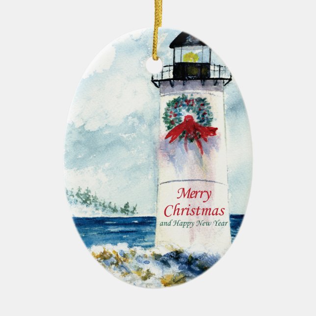 Cape Lighthouse Keramik Ornament (Vorne)