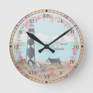 Cape Lookout Leuchtturm Runde Wanduhr