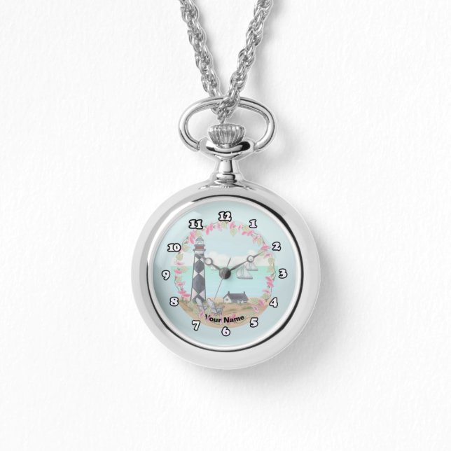 Cape Lookout Lighthouse Armbanduhr (Vorderseite)